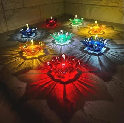 3D Reflective Diya with Colorful Shadow (Pack of 4/12/24)
